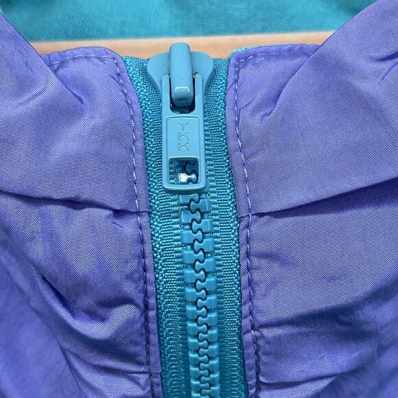 Vintage Serac Sweatshirt Womens 8 Blue Purple Colorblock 1/2 Zip Fleece Ski - Picture 6 of 13